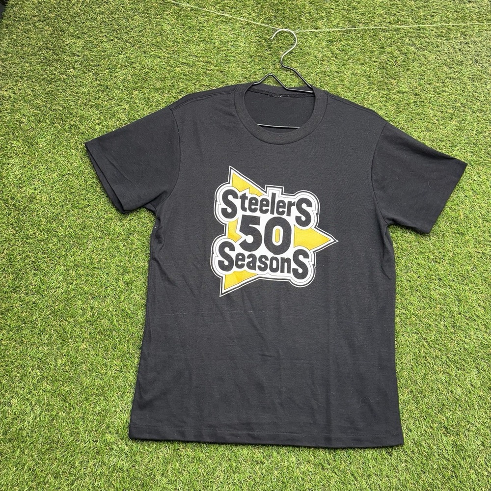 Vintage Pittsburgh Steelers Shirt Mens Medium NFL Garan Single Stitch Sportswear